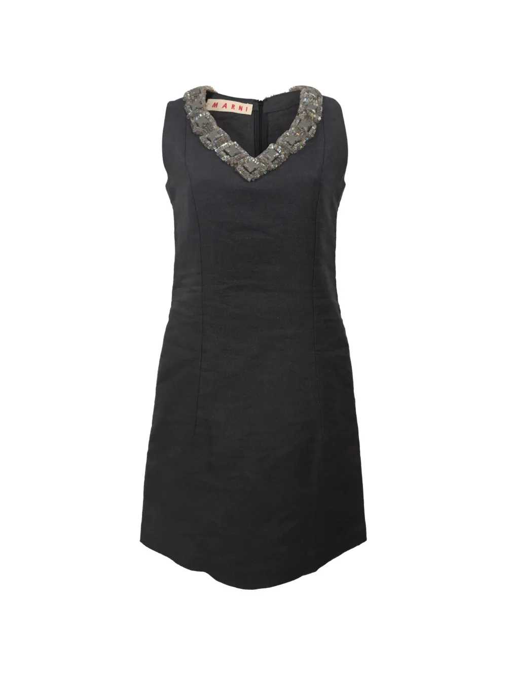 Marni Pre-Owned embellished wool dress - Nero