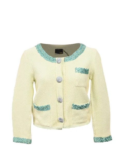 Fendi Pre-Owned knitted embellished-button sweater