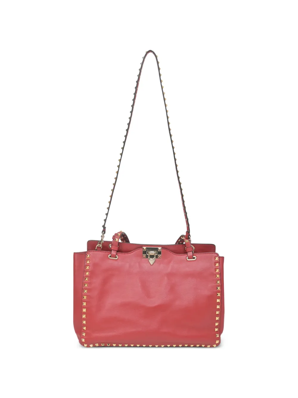 Valentino Garavani Pre-Owned Rockstud leather tote bag - Rosso