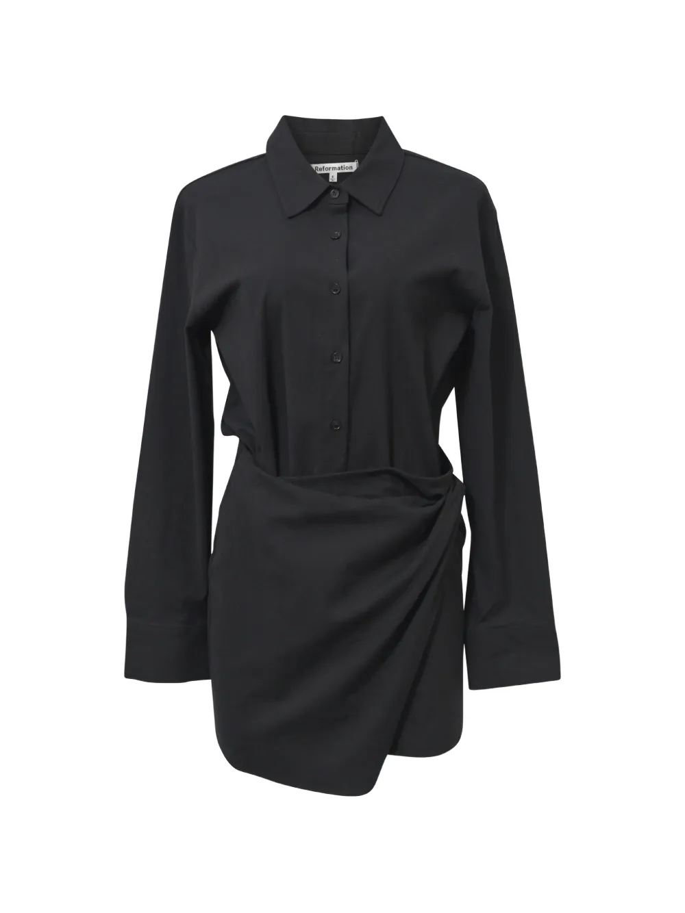 Reformation Weston button-front dress - Black