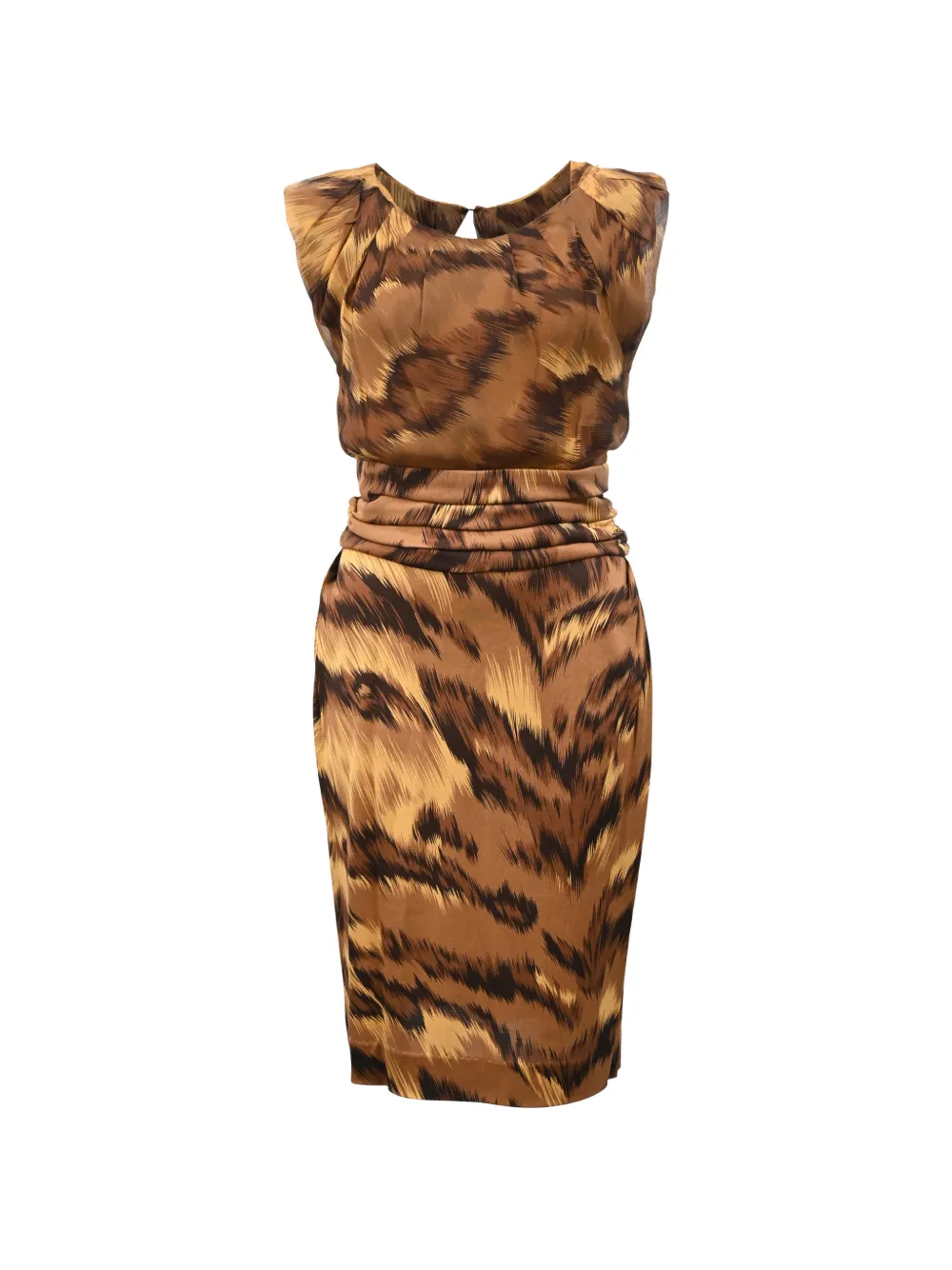 Diane Von Furstenberg Vintage robe Jamilla imprimée - Marron Diane Von Furstenberg Vintage robe Jamilla imprimée - Marron