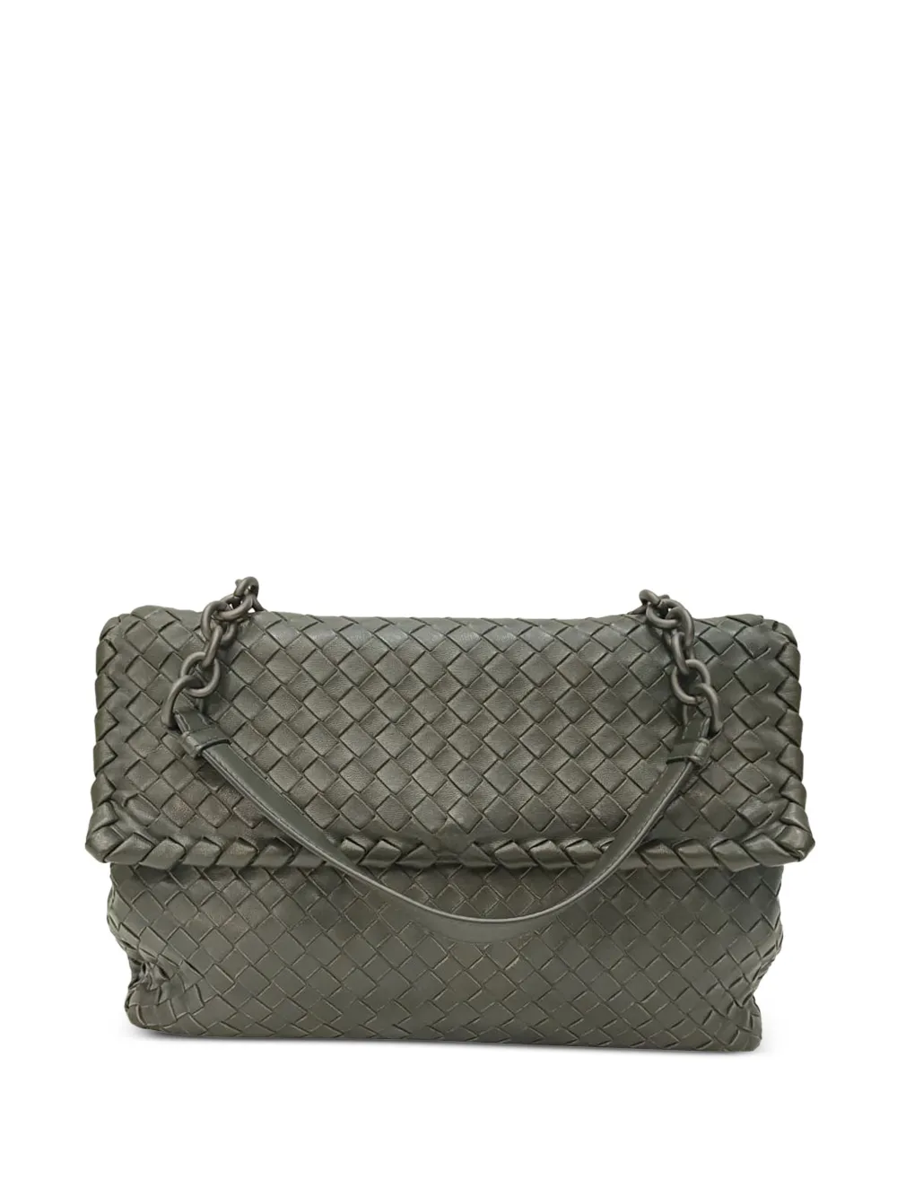Bottega Veneta Pre-Owned Olimpia intrecciato shoulder bag - Nero
