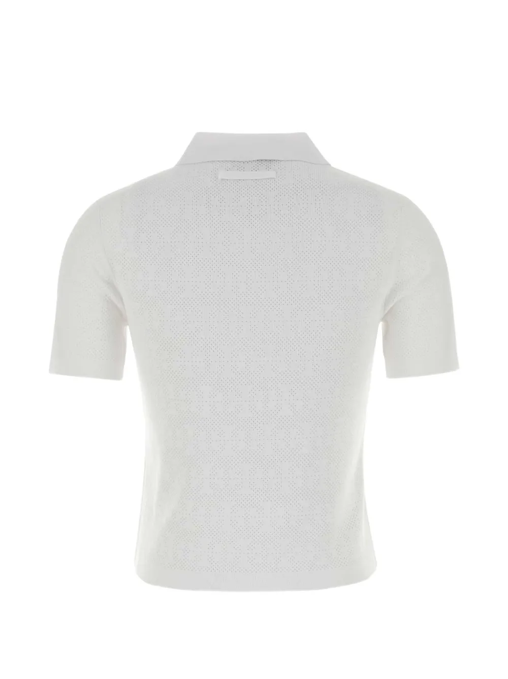 Tory Burch Pointelle viscose poloshirt Wit