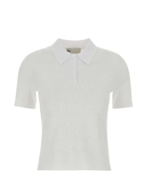 Tory Burch playera tipo polo tejida con perforaciones