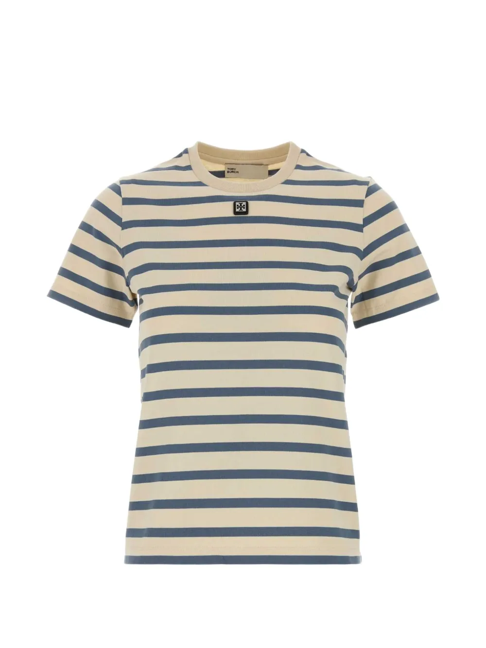 Tory Burch striped cotton T-shirt - Toni neutri
