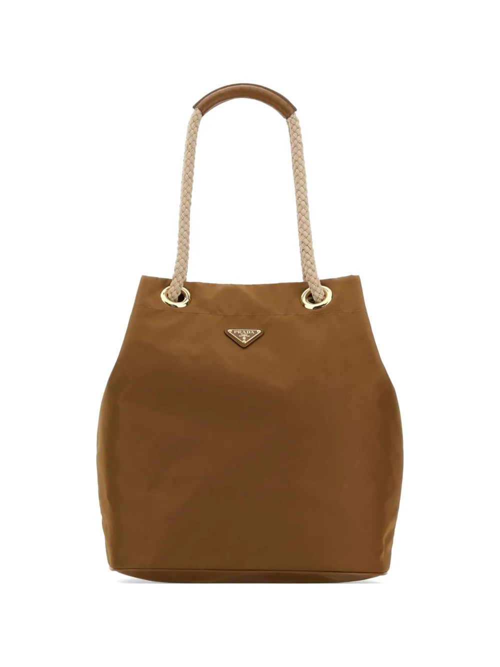 Prada large Mariner Re-Nylon bucket bag - Marrone