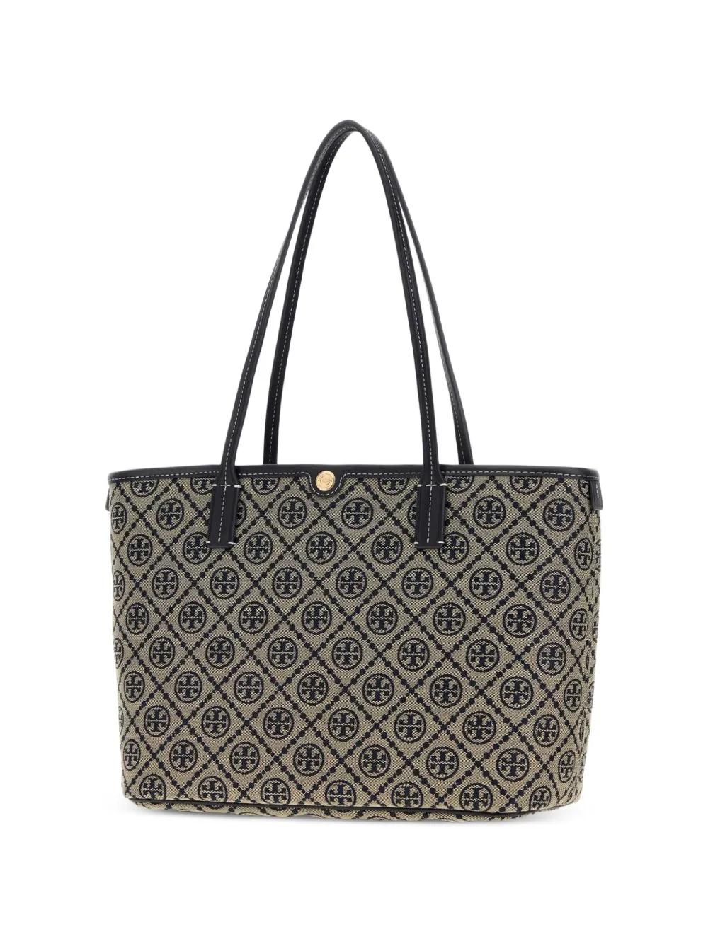 Tory Burch Shopper met T monogram en jacquard Blauw