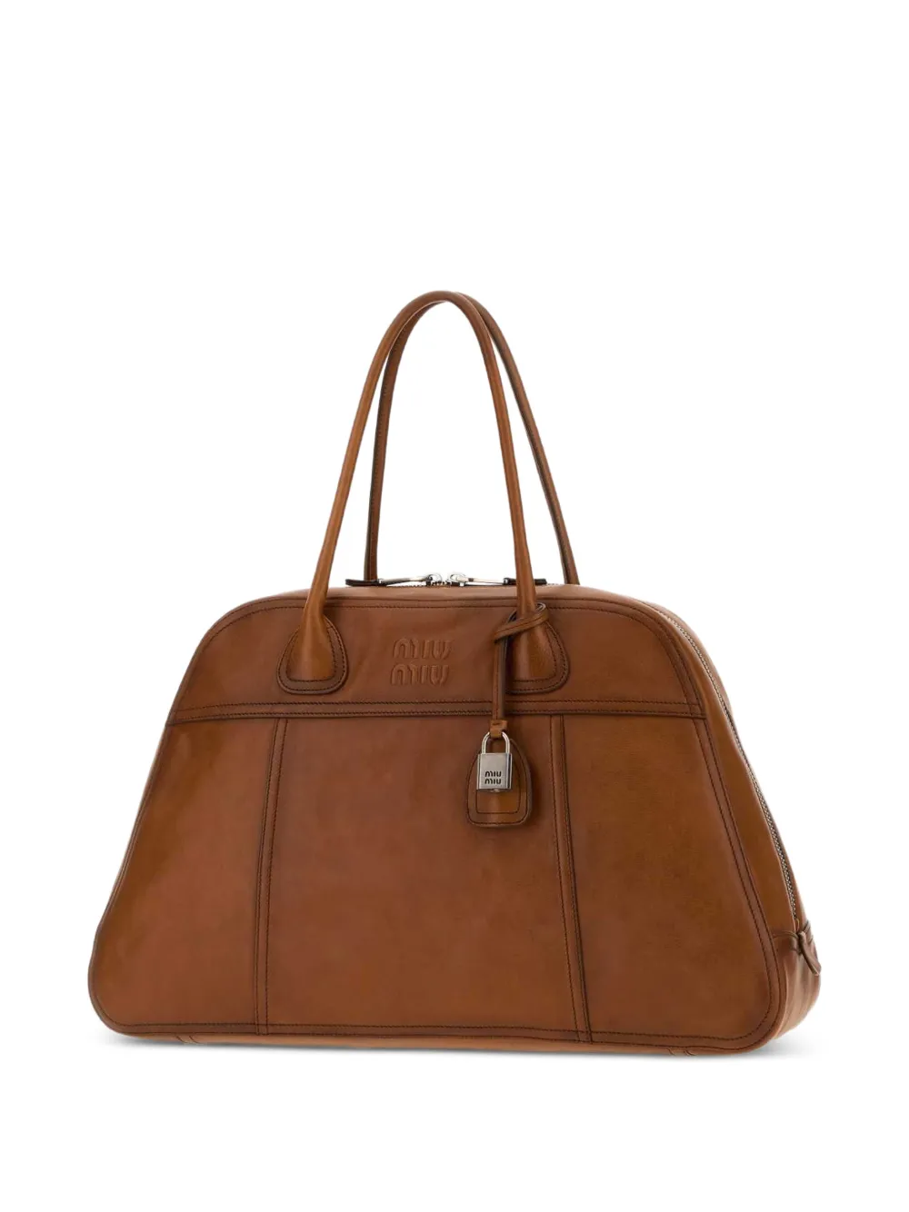 Miu Grote Vivant leren tas Bruin