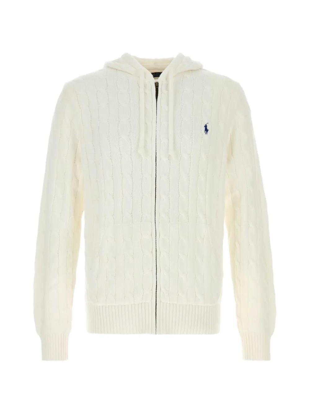 Polo Ralph Lauren cable-knit zip-up hoodie - Bianco
