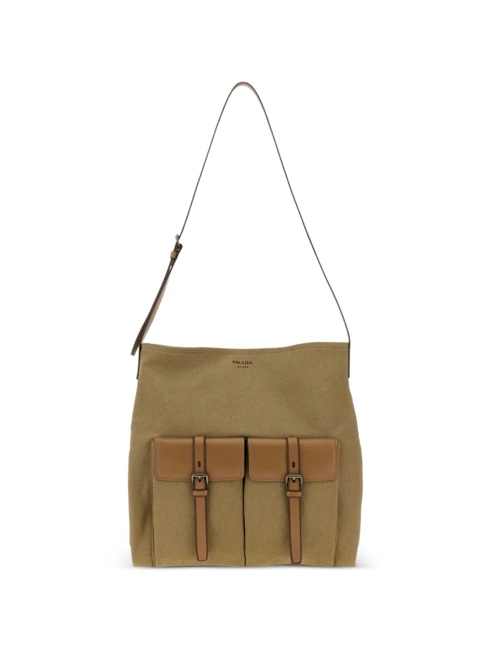 Prada Route buckle-detail tote bag - Nude