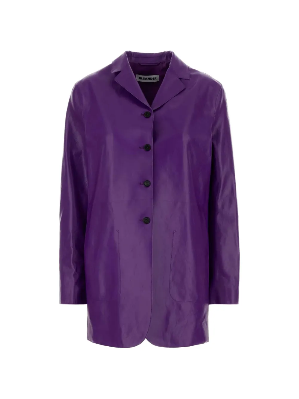 Jil Sander button-down leather jacket - Violett