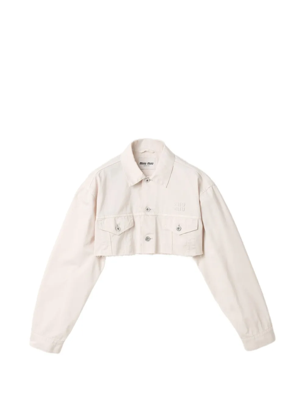 Miu Miu crop denim jacket - Toni neutri