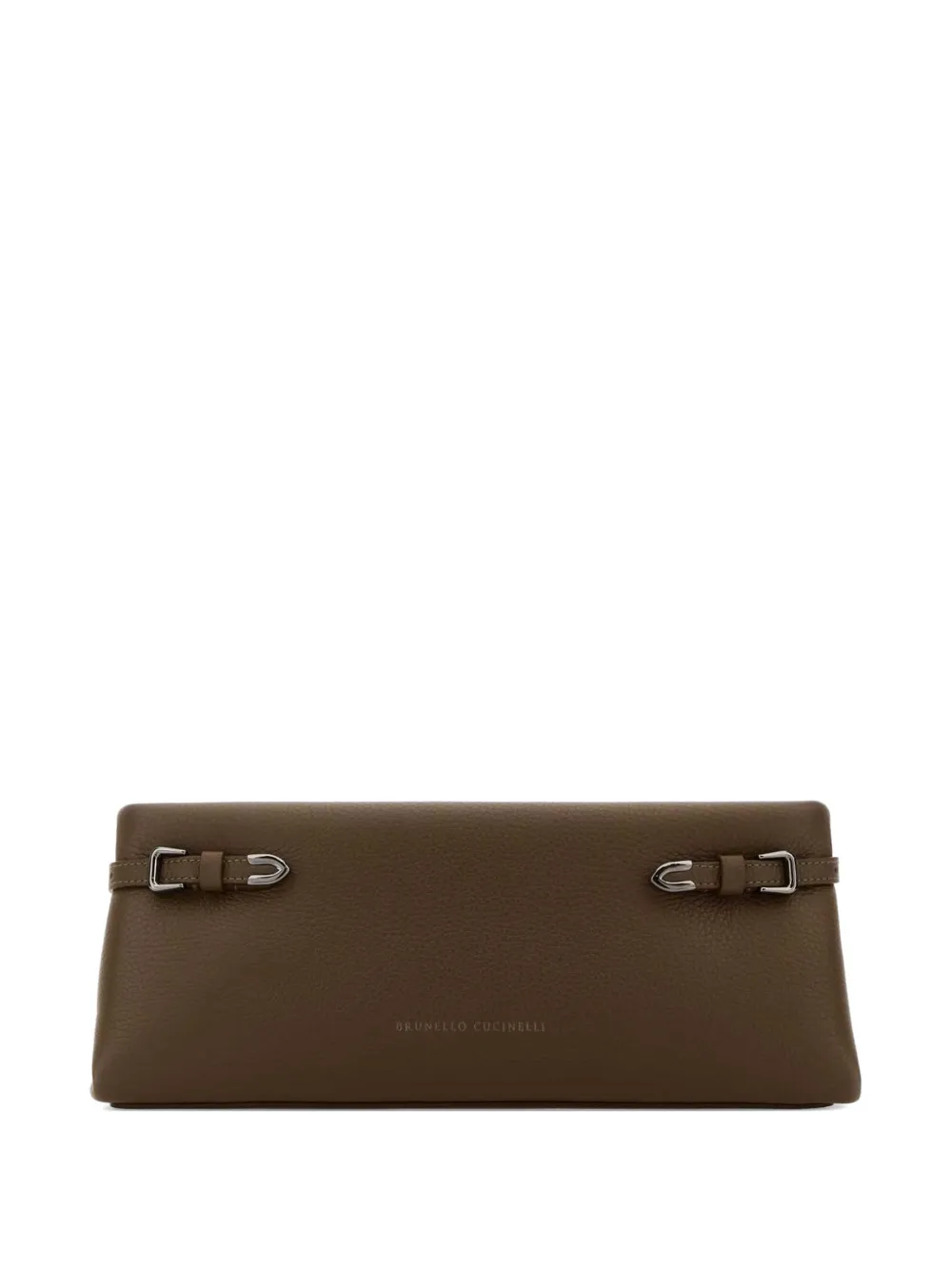 Brunello Cucinelli Mud leather clutch bag - Marrone
