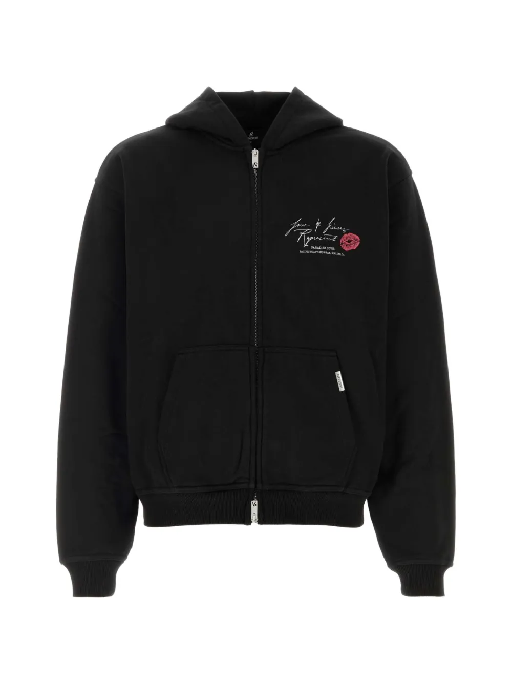 Represent logo-print zip-up hoodie - Nero