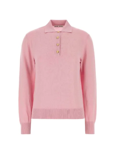 Blazé Milano fine-knit button-down polo shirt