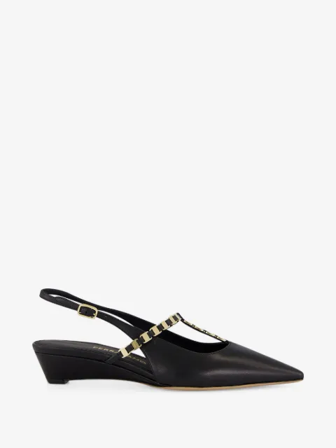 Ardea chain-link slingback pumps