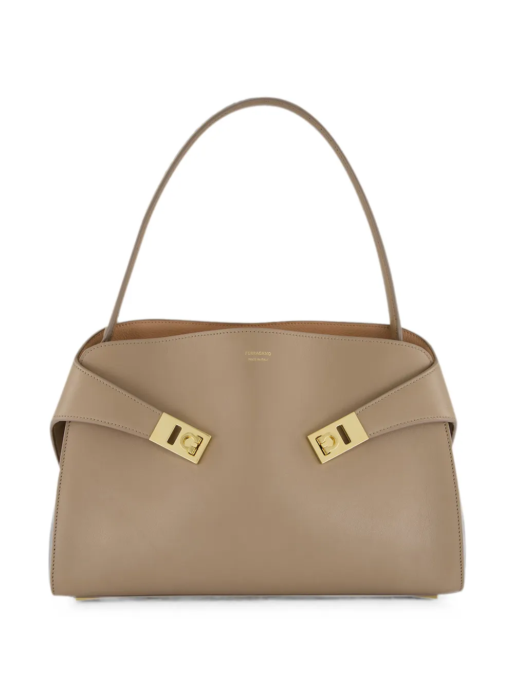Ferragamo M Hug leather shoulder bag - Marrone