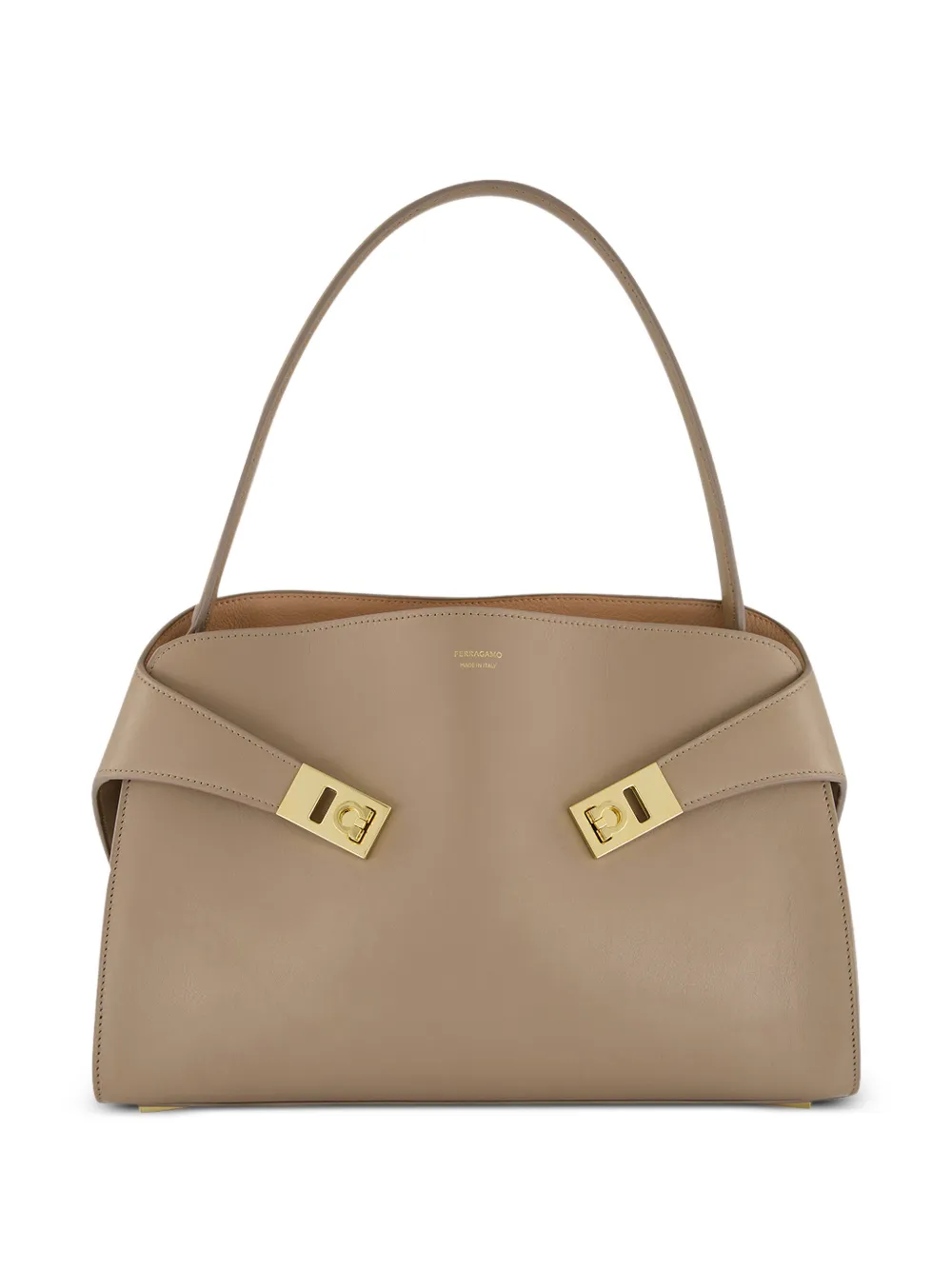 Ferragamo M Hug leather shoulder bag - Marrone