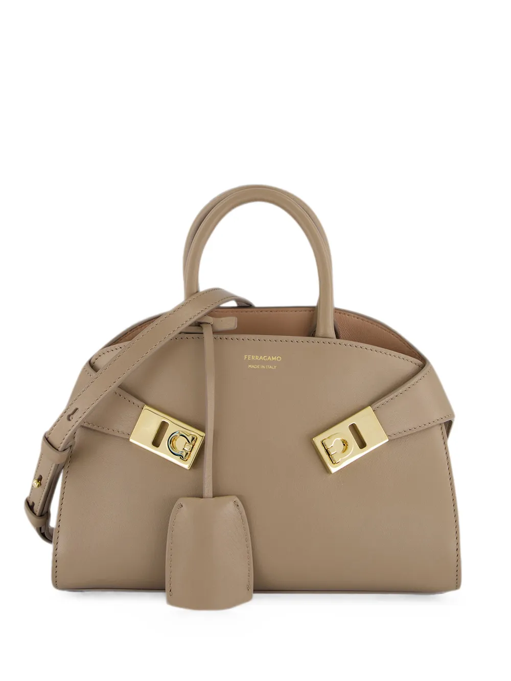 Ferragamo XS Hug leather handbag - Marrone