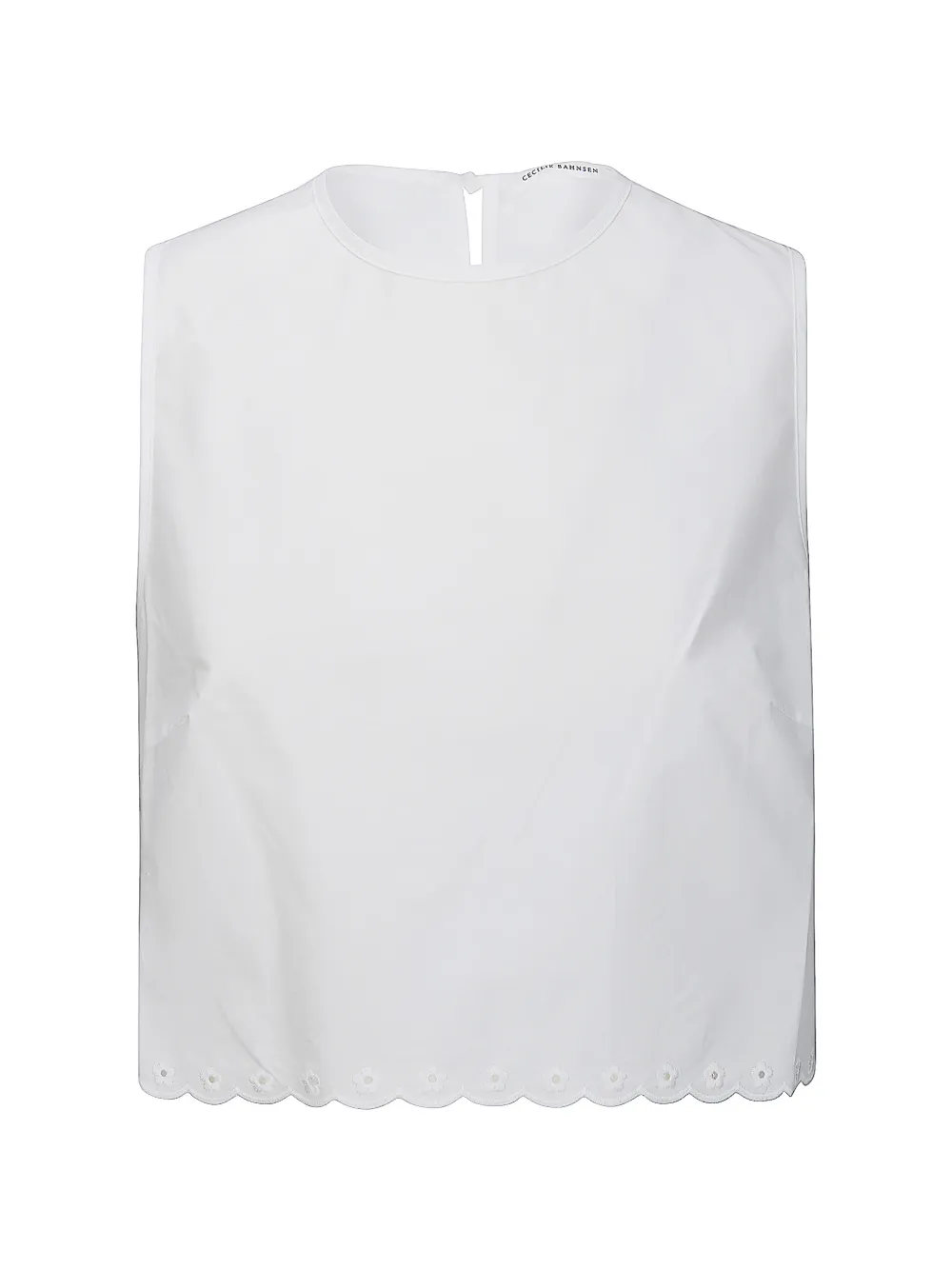 Cecilie Bahnsen broderie anglaise bow-fastening top - Bianco