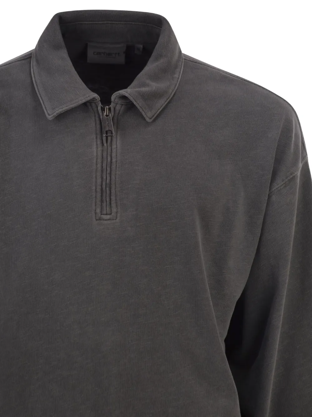 Carhartt WIP Harper trui met halve rits en vervaagd effect Grijs