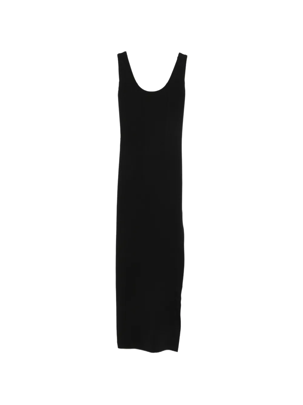 WARDROBE.NYC side-slit scoop-neck midi dress - Black