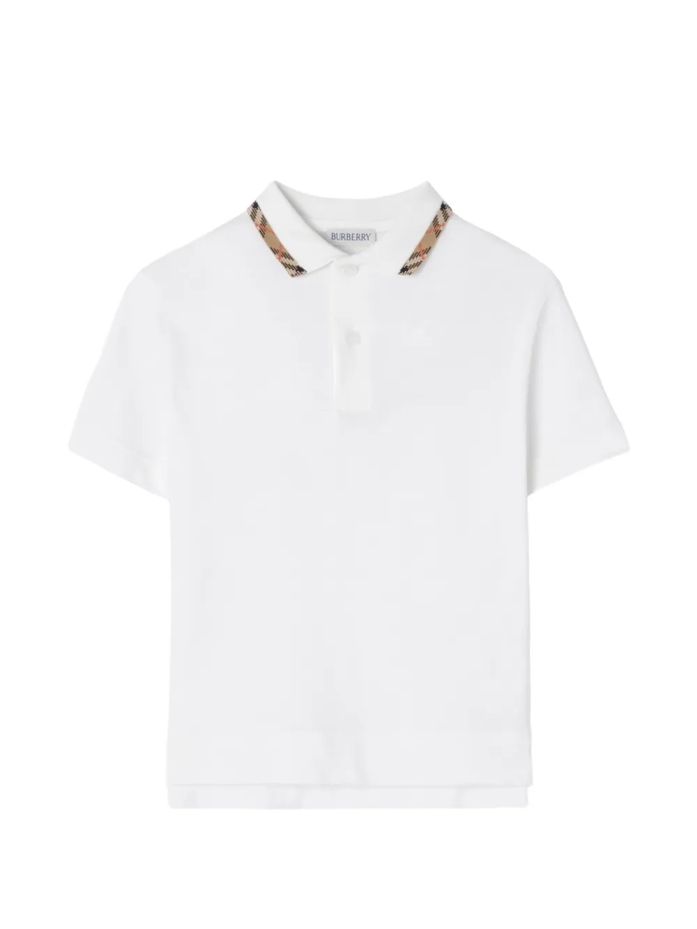 Burberry Kids cotton pique polo shirt - Bianco