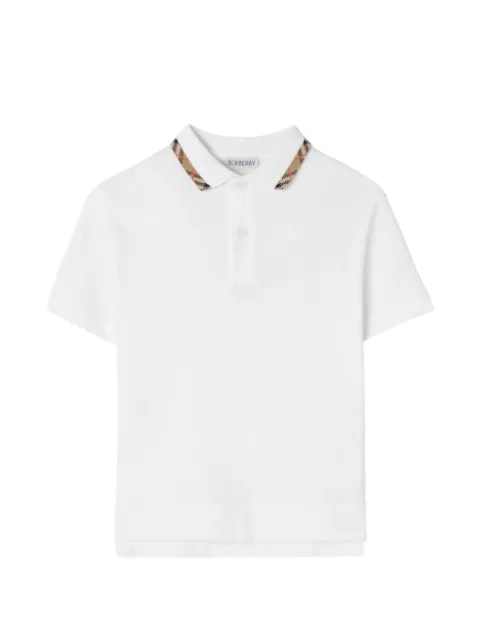 Burberry Kids cotton pique polo shirt