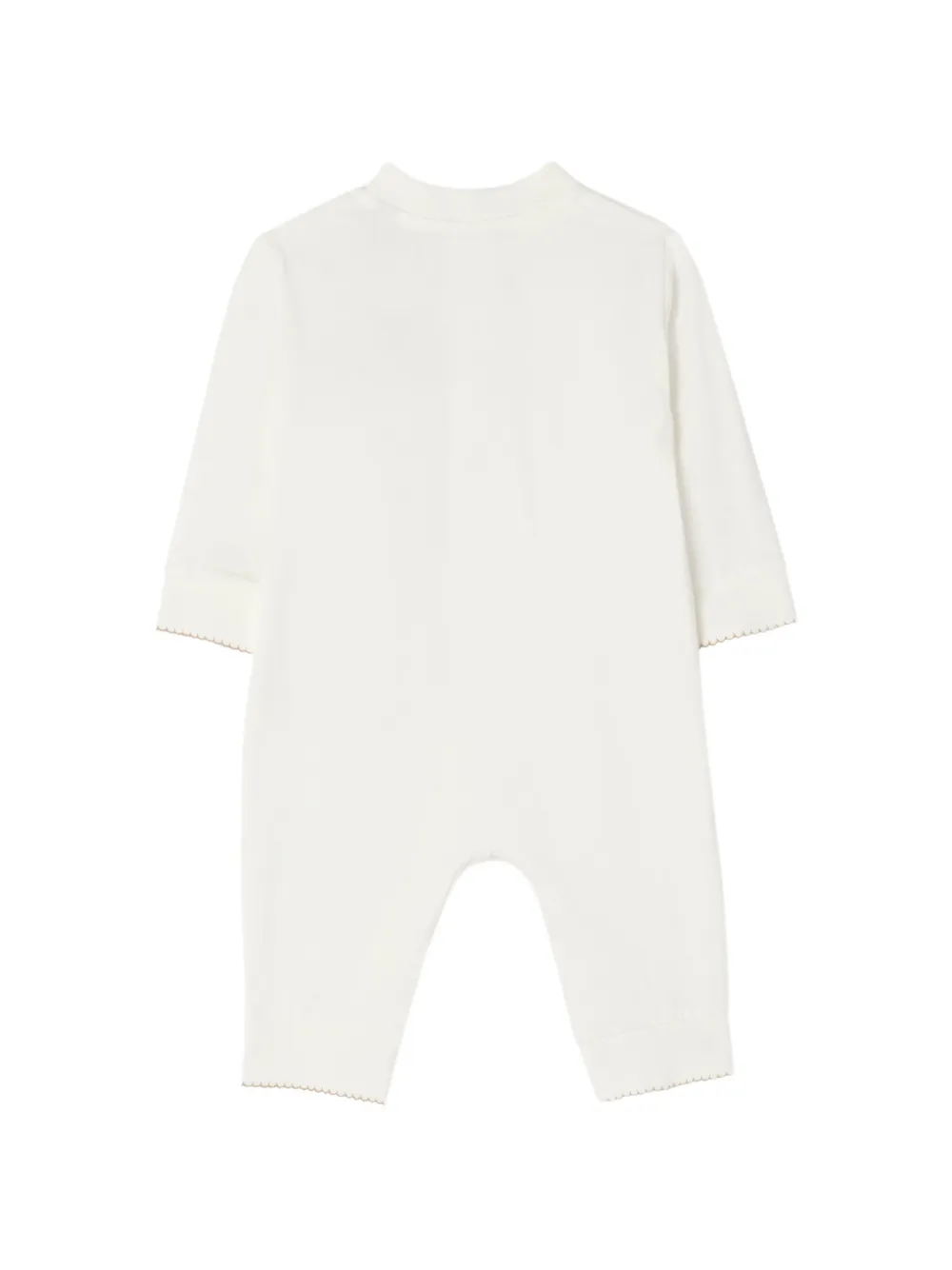 Burberry Kids Katoenen jumpsuit met Knight-stempel Wit