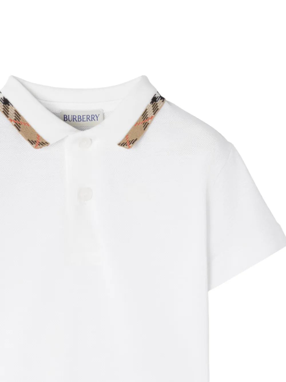 Burberry Kids Vintage check poloshirt Wit