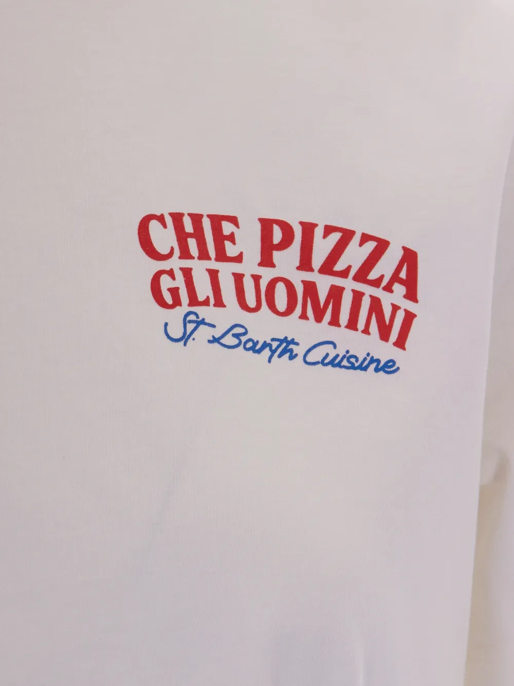 MC2 Saint Barth Emilie pizza T-shirt Beige