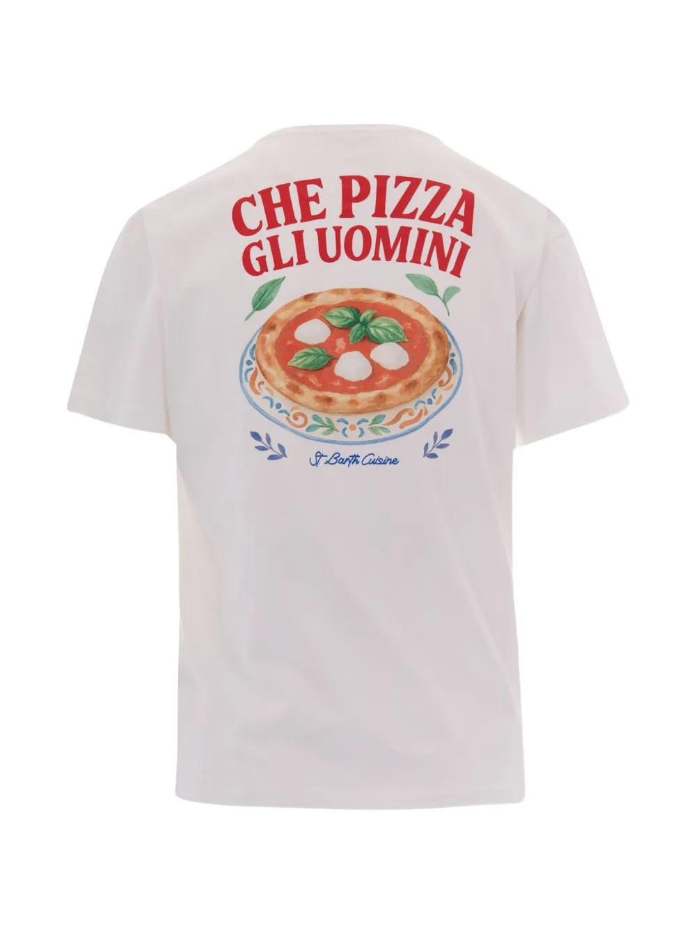 MC2 Saint Barth Emilie pizza T-shirt Beige