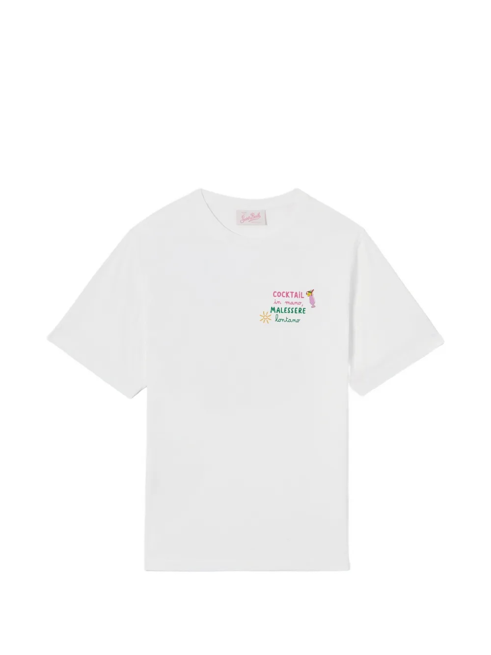 MC2 Saint Barth Emilie Cocktail in Hand T-shirt Wit