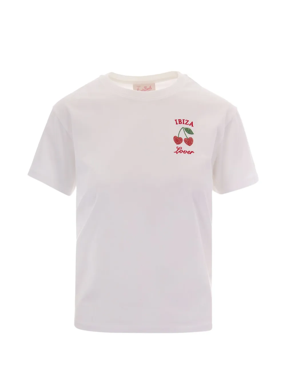 MC2 Saint Barth Emilie Ibiza Lover T-shirt verfraaid met stras Wit