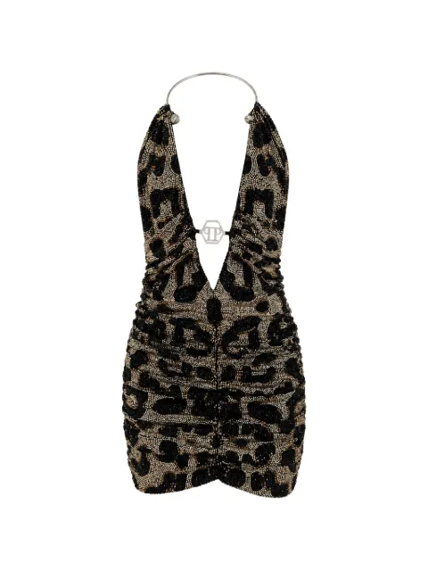Philipp Plein Strass open-back dress