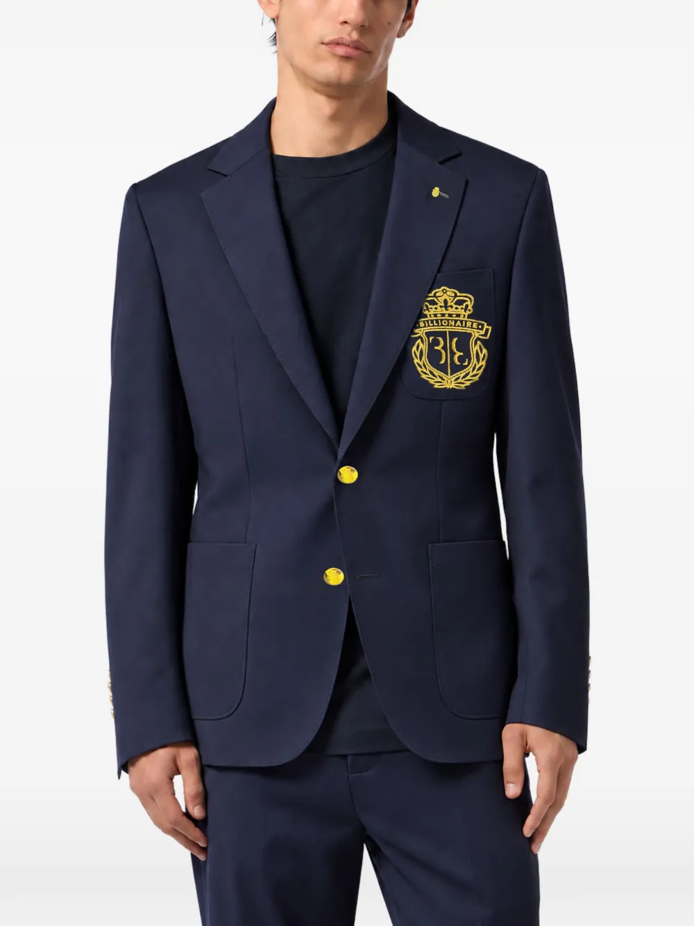 Billionaire BB Crest blazer Blauw
