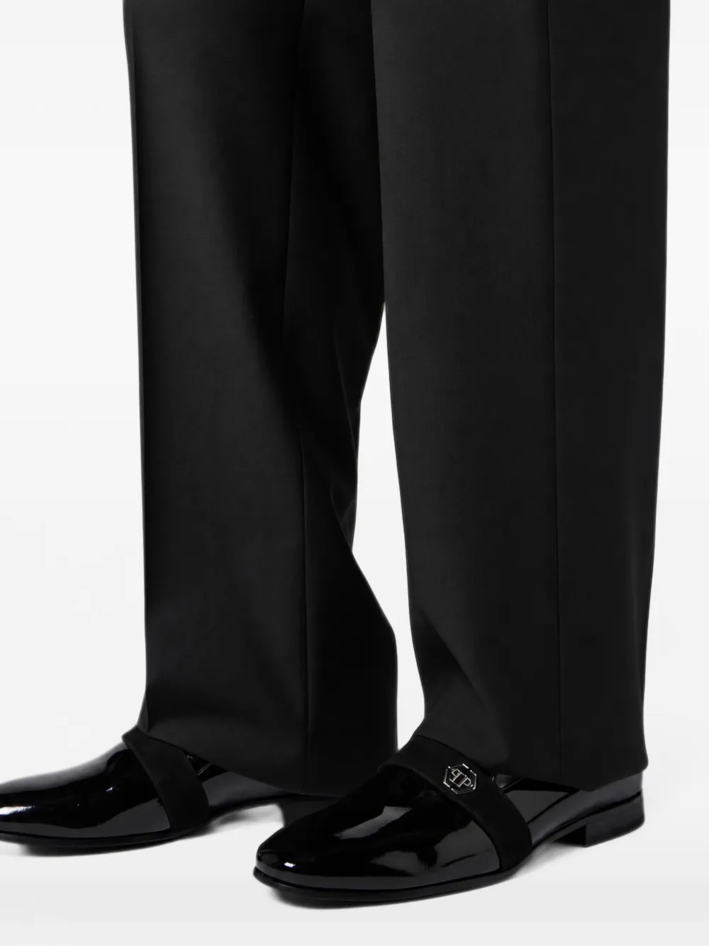 Philipp Plein Chinos Dandy Fit trousers loop hexagon Zwart