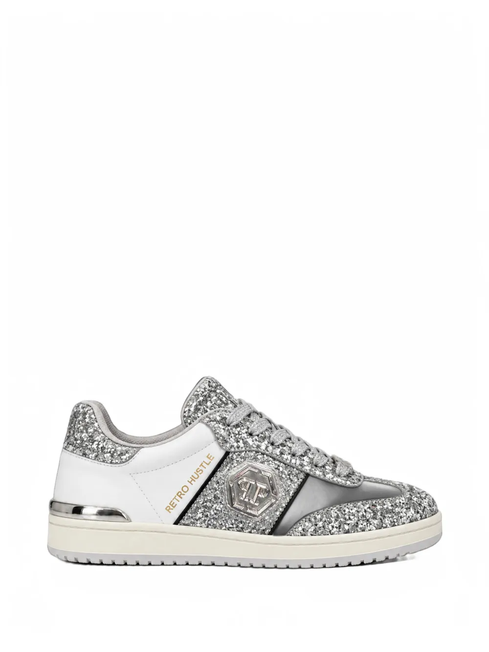 Philipp Plein sneakers Retro Hustle mix glitter - Silver