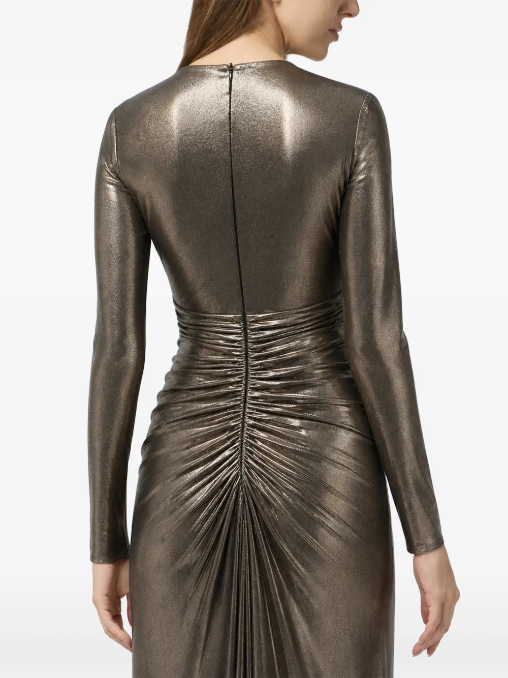 Philipp Plein Glanzende maxi-jurk Goud