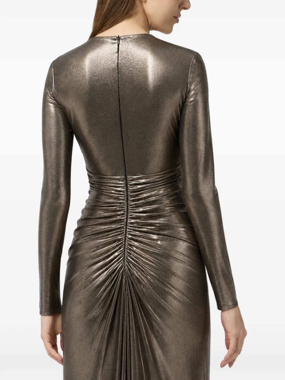 Philipp Plein Glanzende maxi-jurk Goud