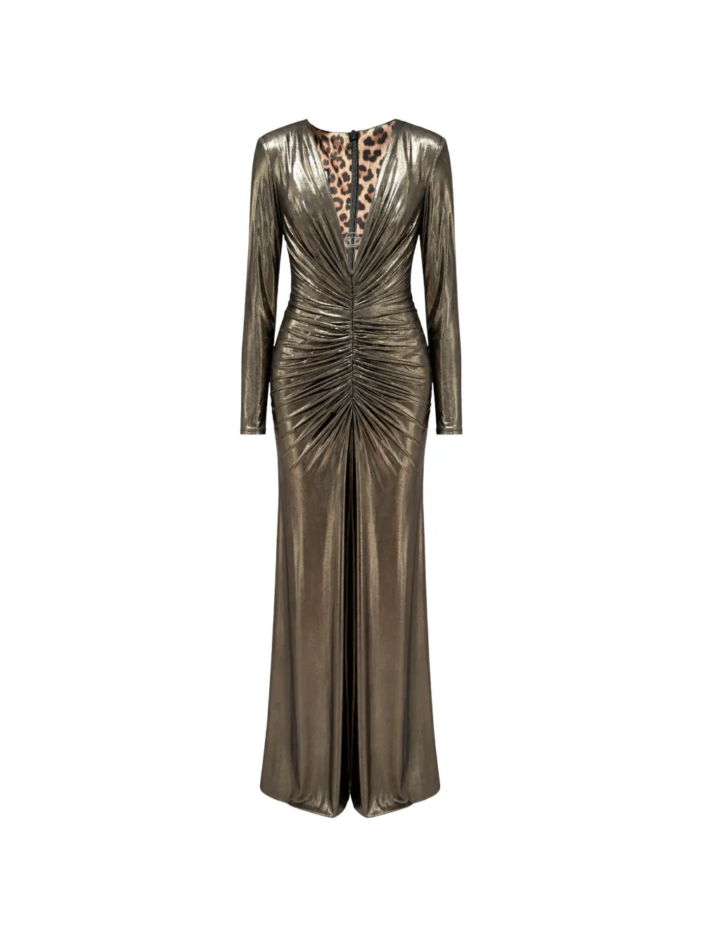 Philipp Plein Glanzende maxi-jurk Goud