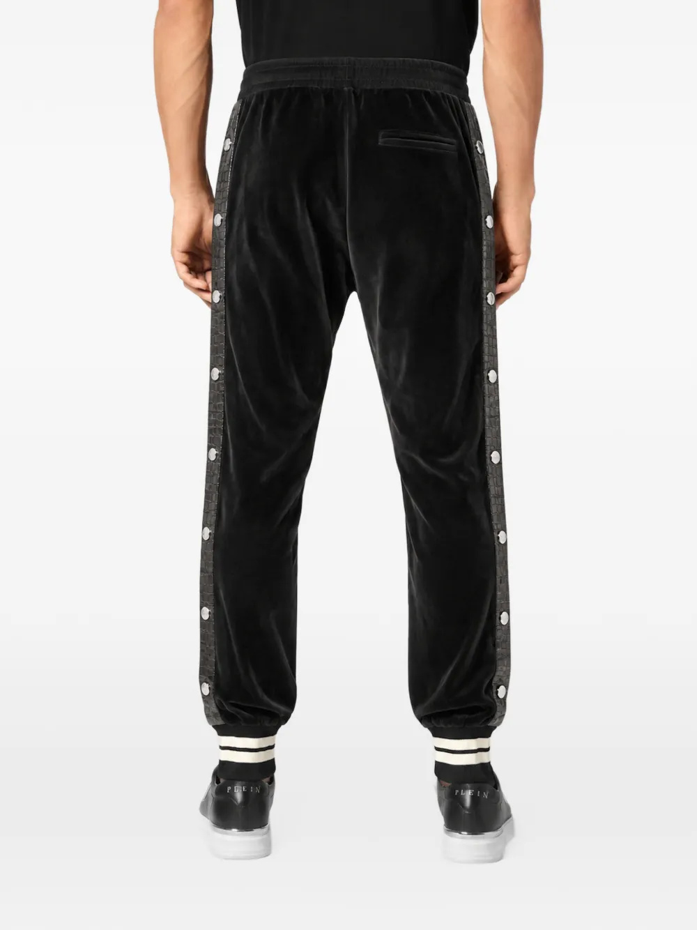 Philipp Plein chenille joggers cocco inserts Zwart
