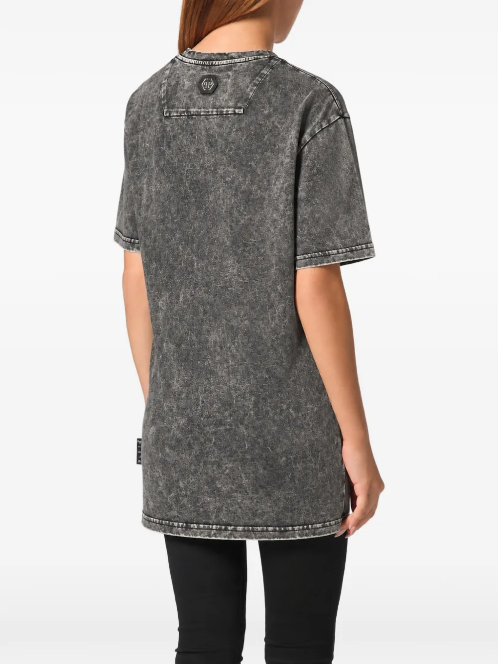 Philipp Plein T-shirt Urban Jungle strass Grijs