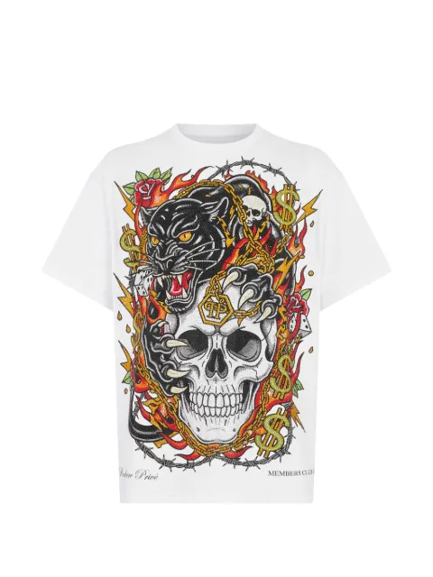 Philipp Plein playera con motivo de calavera