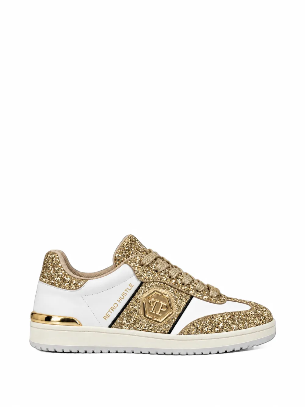 Philipp Plein sneakers retro hustle mix glitter - Gold