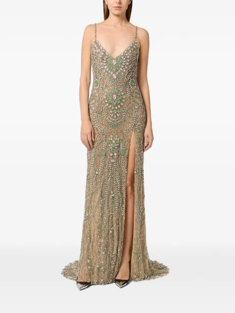 Philipp Plein crystal-embellished tulle maxi dress