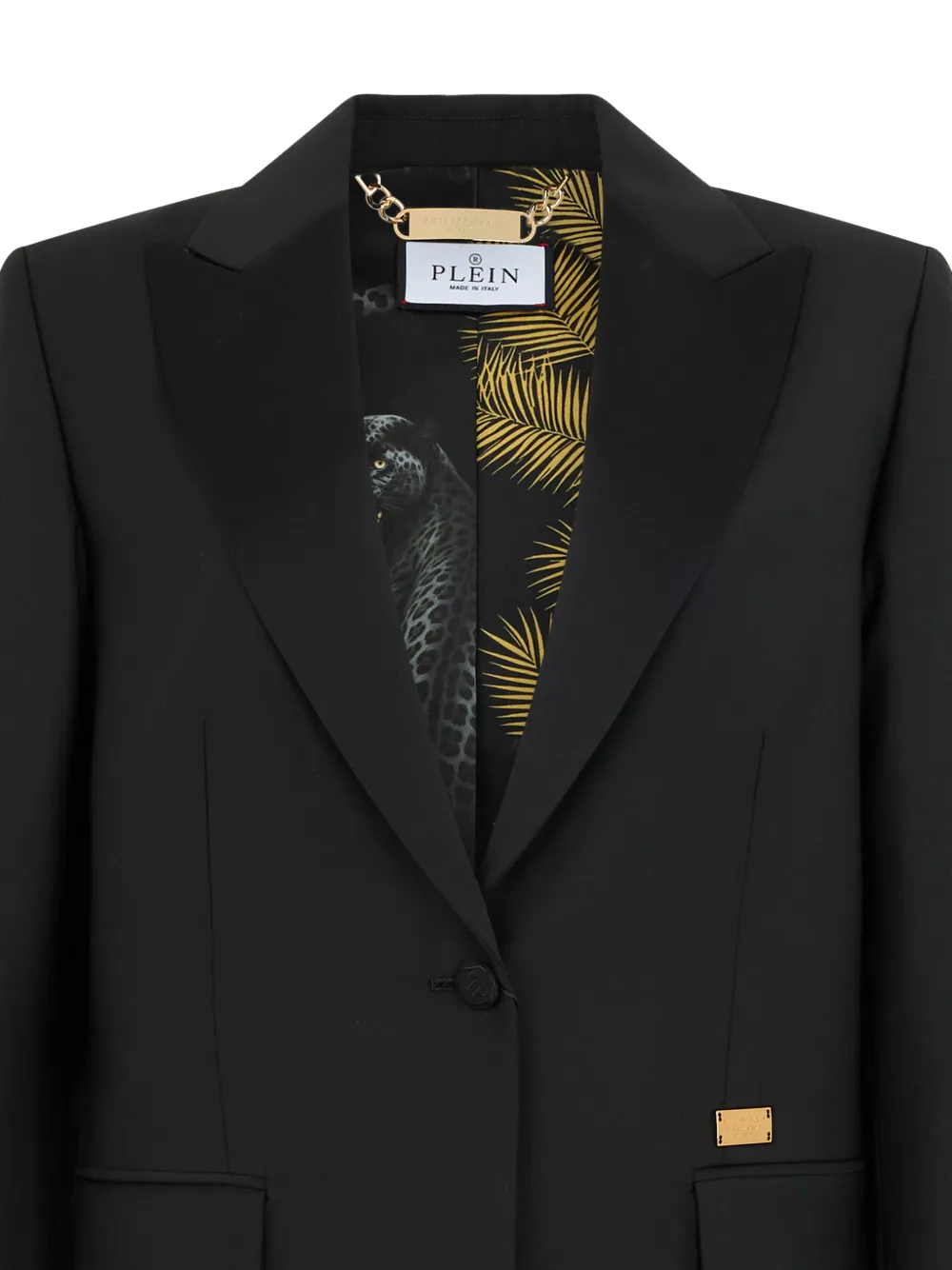 Philipp Plein Panther blazer met borduurwerk Zwart