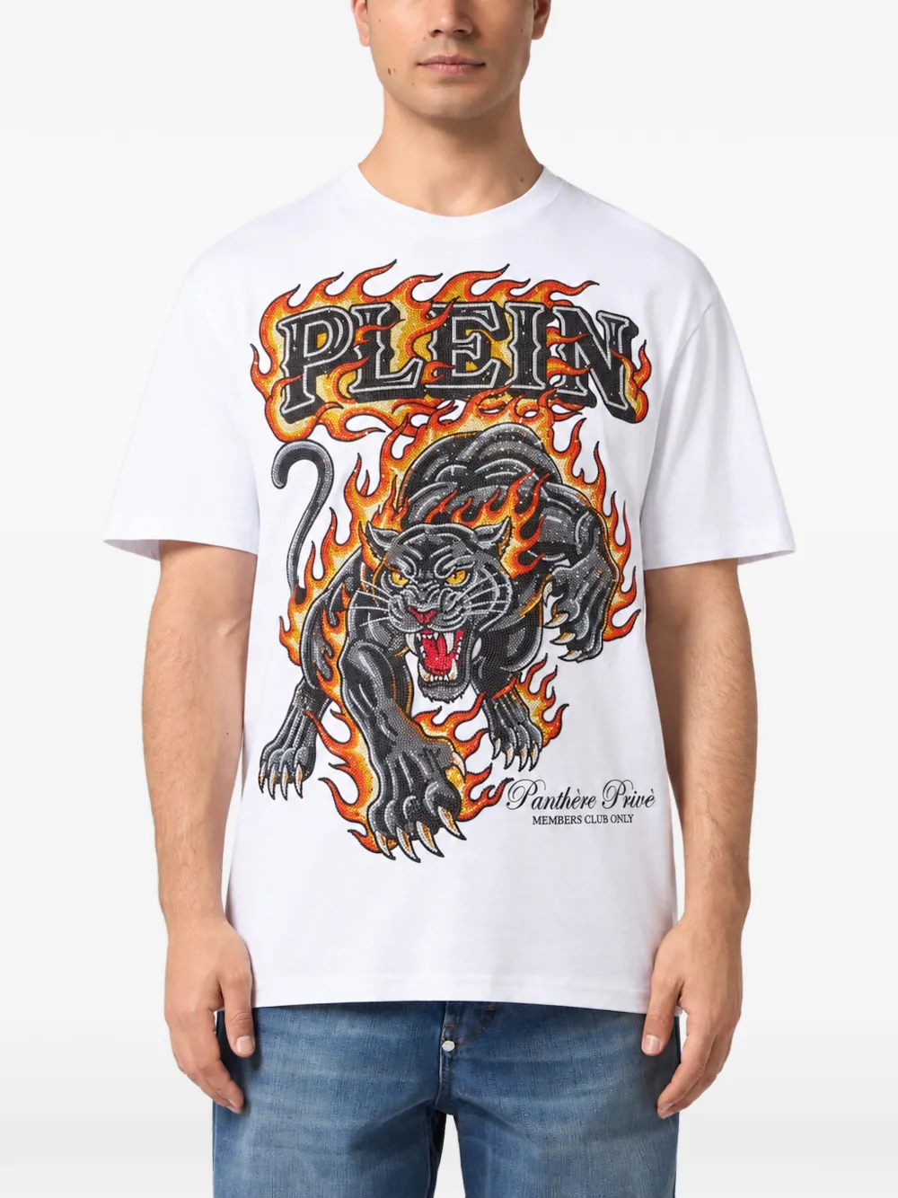 Philipp Plein round-neck T-Shirt urban jungle stones Wit