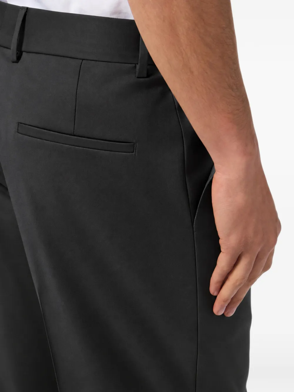 Billionaire pressed-crease straight-leg trousers Zwart