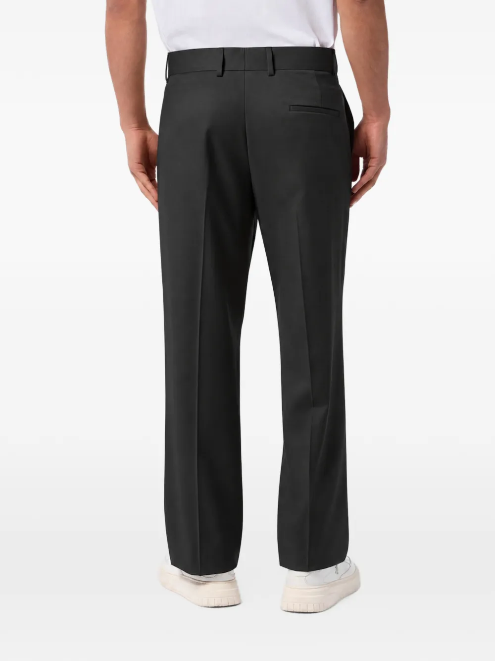Billionaire pressed-crease straight-leg trousers Zwart